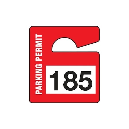 Accuform Parking Permit Tag, Numbered 900-999, Teal, 3in x 2.75in, Laminated PF-Cardstock, 100PK TNT822TLK